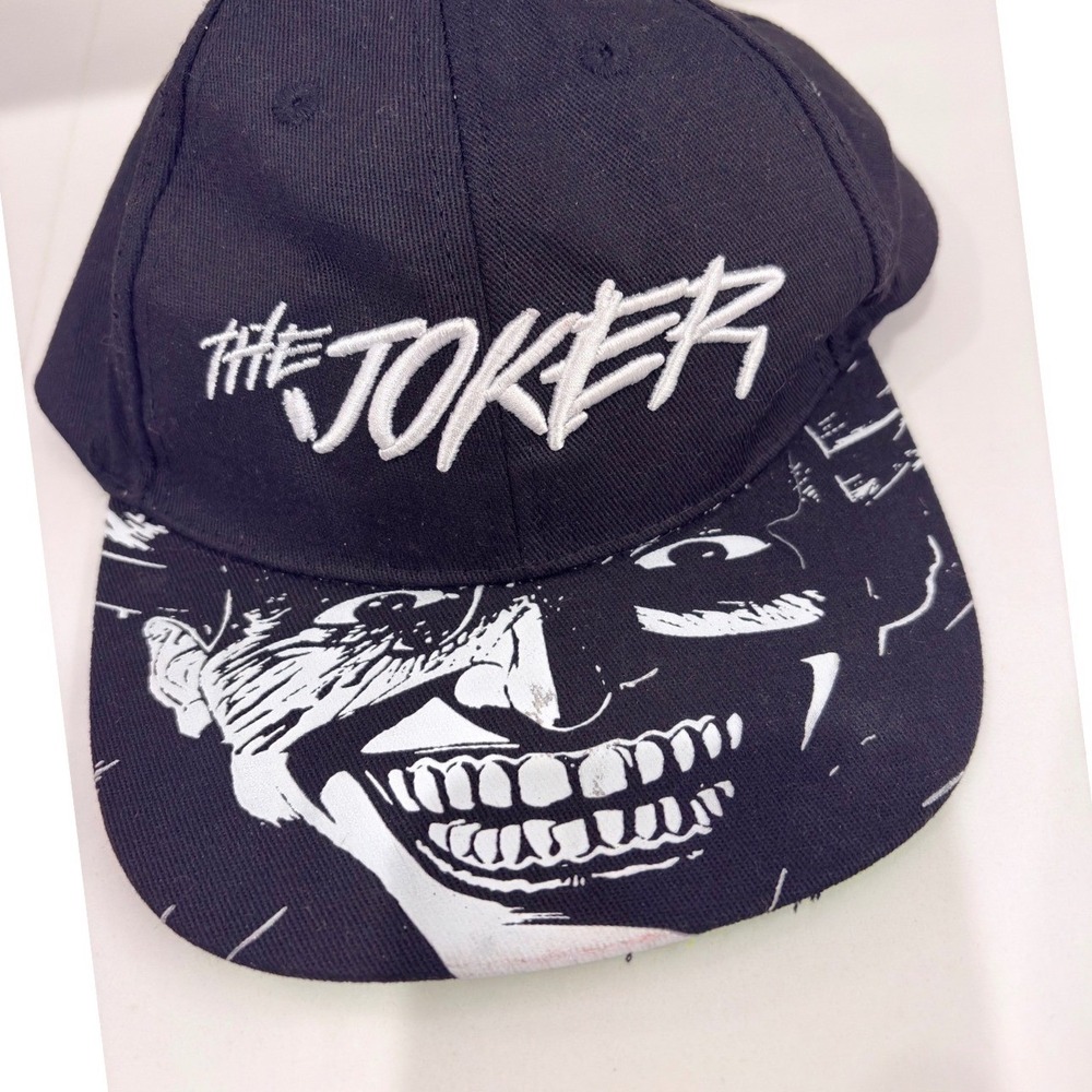 Comic Core Streetwear Snapback Hat The Joker DC Comics Men OS Black Green